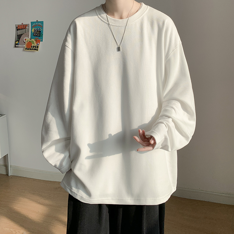 Long-Sleeved T-Shirt for Men 2026 New Spring and Summer Thin Pure Cotton Sweatshirt Loose Fit T-Shirt Inner Layering Top Long-Sleeved T-Shirt for Men 2026 New Spring and Summer Thin Pure Cotton Sweatshirt Loose Fit T-Shirt Inner Layering Top