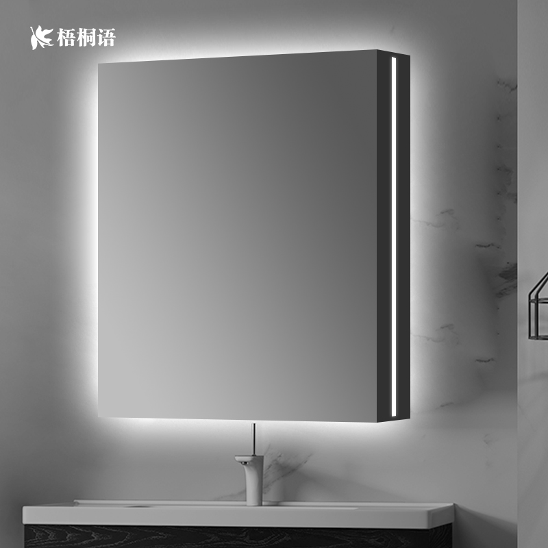 Smart mirror Mirror cabinet Wall-mounted anti-fog mirror box Custom storage mirror cabinet Wall-mounted mirror cabinet Bathroom mirror cabinet Powder room