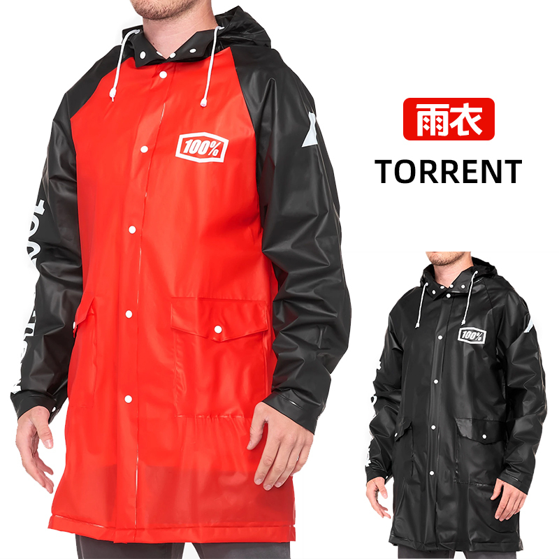 【Special Offer】Yueqi Off-Road American 100% Raincoat Torrent Long Raincoat with Hood for Downhill Cycling and Commuting