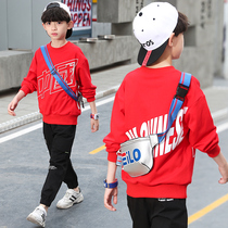 Childrens clothing boys spring clothes T-shirt 2021 new boys spring autumn boys big children Foreign style long sleeve base shirt