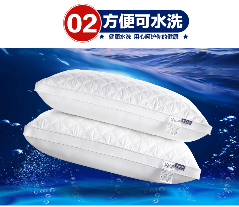 Khách sạn Gối Gối Rửa Bông Lông Nhung Dành Cho Người Lớn Bảo Vệ Sinh Viên Cổ Tử Cung Gối Cặp 2 Túi