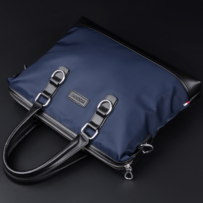 Men's handbag Handbags Men's briefcase Business cross section Single shoulder slanted satchel Oxford cloth Canvas Casual Bag Korean version of the wave