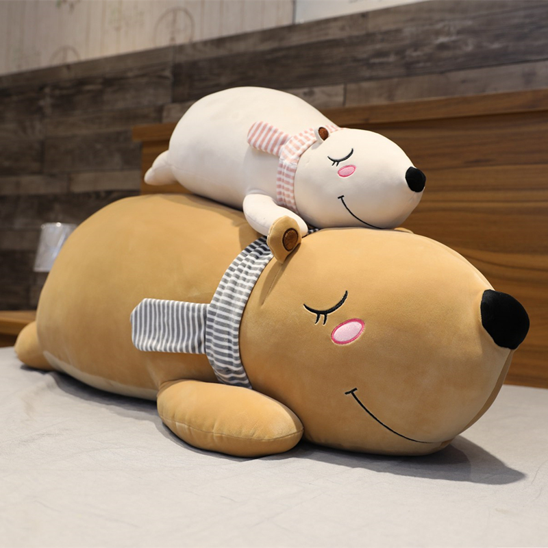 Cute groveling Arctic Bear wool suede toy Pillow Paparazzi Bed Sleeping Big Doll Doll Birthday Gift Girl