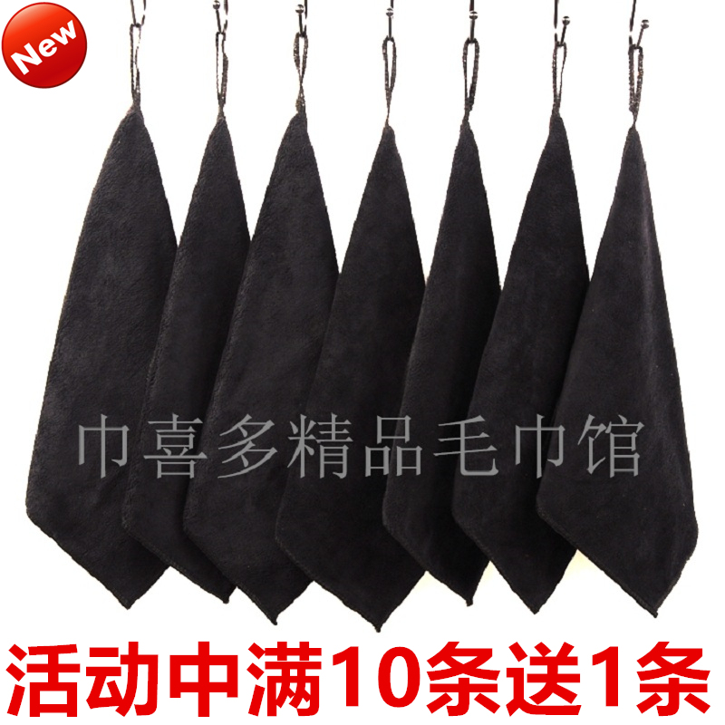Black Cleaning Cloth, Absorbent Towel, Stain-Resistant, with Hanging Strap, Square Towel for Cleaning, Essential for Wiping Machines, Lint-Free and Easy to Use