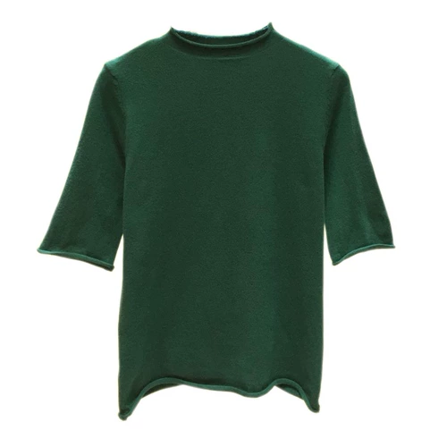 Осенний трикотажный тонкий свитер, круглый воротник, оверсайз