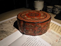 Japan Back to the Republic of China period Wooden tire Fushou Old lacquer box Old object collection Wood lacquerware