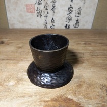 Japan return Takaoka Bronze Round copper container Pen holder Tea ceremony utensils Incense burner Special offer