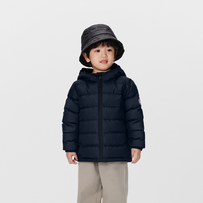 Nanny Goose Children's down Jacket Short Hooded Warm Coat for Older Kids Ultra-Light Soft Comfortable Thin Winter Jacket — 2