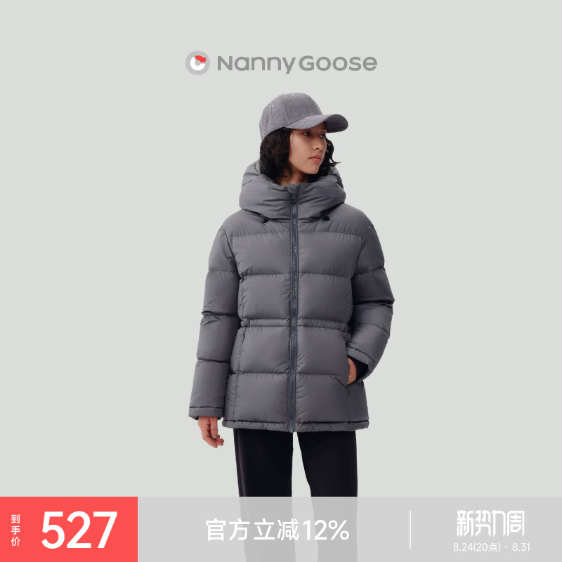 Nanny Goose Women's Short Puffer Jacket with Hood, Simple and Fashionable down Jacket, Thick and Warm Winter Coat Nanny Goose Women's Short Puffer Jacket with Hood, Simple and Fashionable down Jacket, Thick and Warm Winter Coat