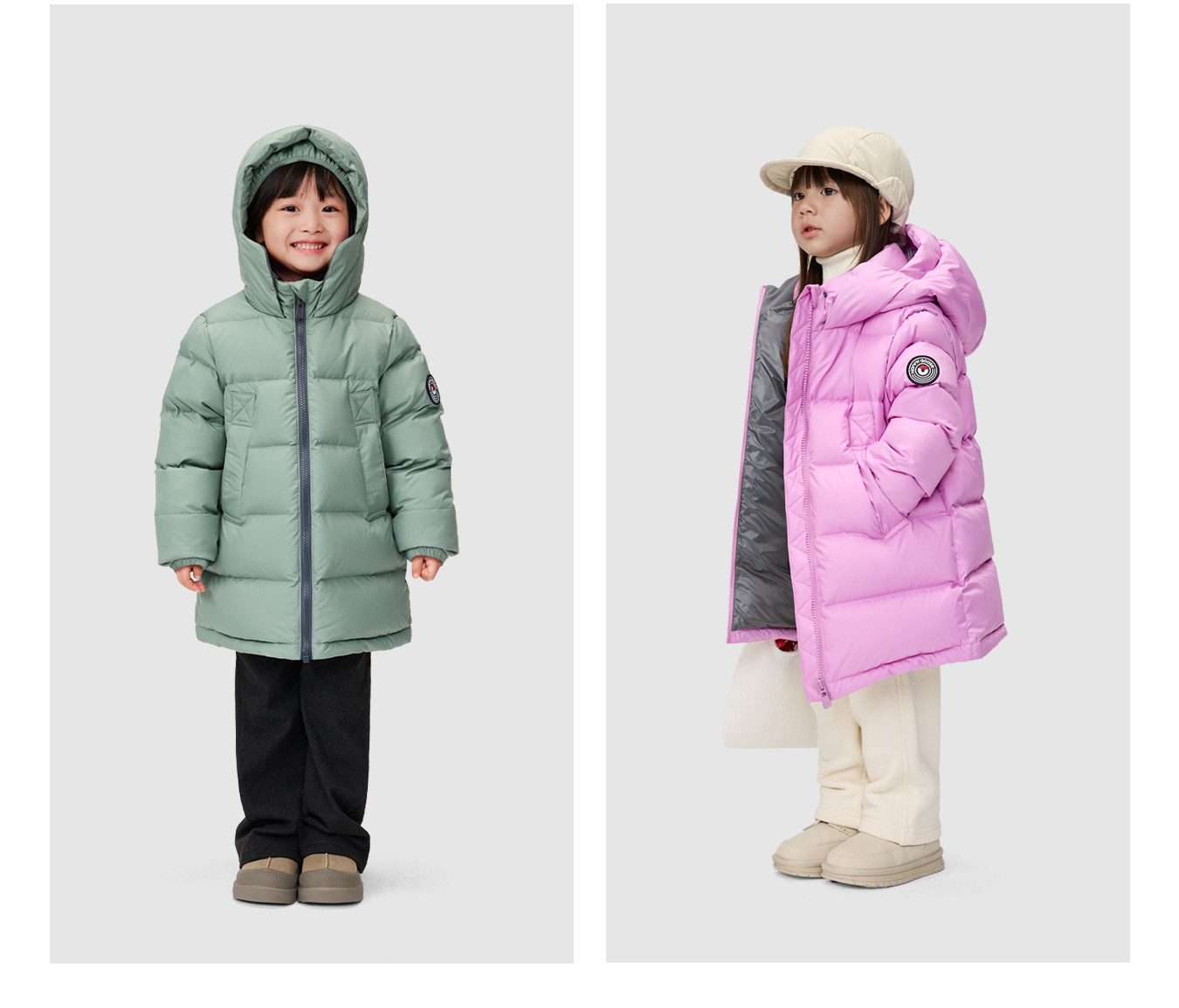Nanny Goose Mid Length Long Length Face Care Thickened Children's down Jacket — 22