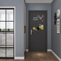 Nordic self-adhesive felt door sticker whole wallpaper wallpaper anti-theft door access door old wooden door refurbished soundproof wall sticker