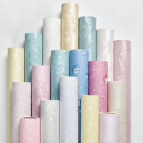 Solid color white self-adhesive wallpaper self-adhesive 50 m wallpaper home waterproof and moisture-proof living room dormitory 3d three-dimensional wall sticker