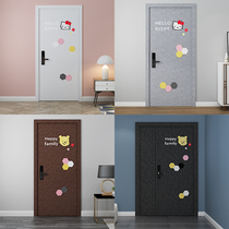 Nordic felt door sticker whole self-adhesive anti-theft door access door old wooden door refurbished decoration soundproof wall sticker yjd