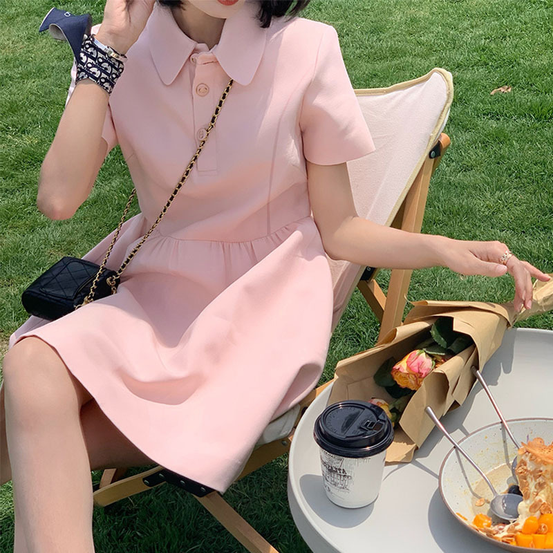 Summer Dress for Petite Women, Pure Cotton, Fashionable, Fresh Style, Tummy-Covering, Nursing-Friendly, Suitable for Going Out, Summer Dress