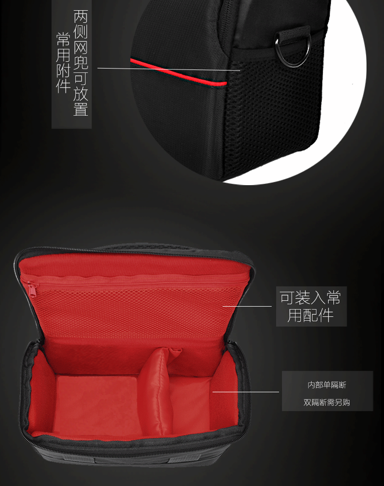 WOLFGANG Máy ảnh DSLR túi chụp ảnh đơn giản chuyên nghiệp xách tay Canon Sony máy ảnh kỹ thuật số thiết lập vải không thấm nước - Phụ kiện máy ảnh kỹ thuật số hộp đựng máy ảnh