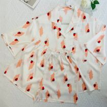 Genie queen 2022 new summer casual cute pyjamas short sleeve shorts two-piece set