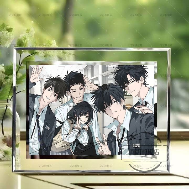 Learn to Wait for Me Around Genuine Characters Popular Crystal Glass Photo Frame Table Room Bedroom Desktop Boutique Ornaments