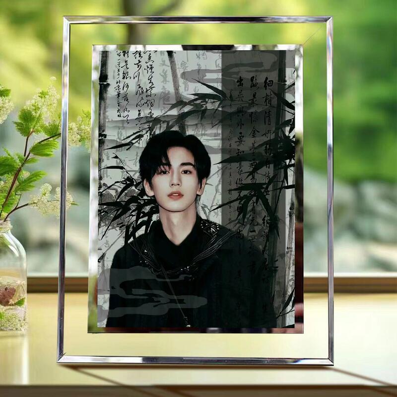 Zhang Linghe Crystal Photo Frame Celebrity Merchandise Fan-Made Support High-Definition Photos Horizontal and Vertical Dual-Use Display Stand Creative Photo Frame