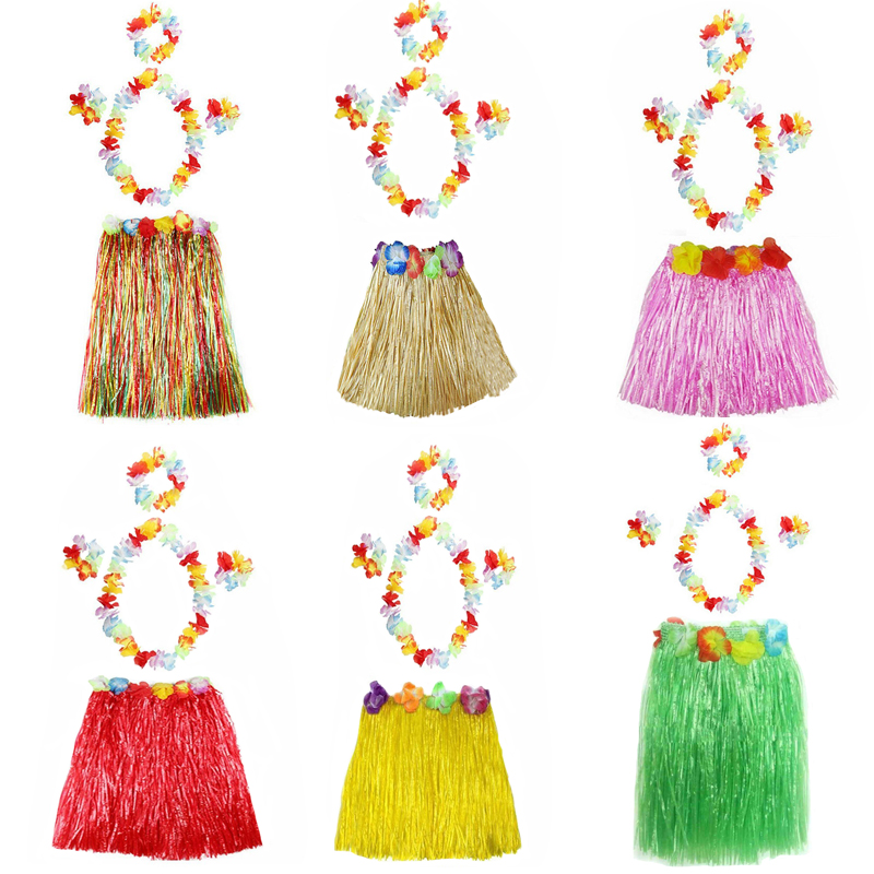 Kindergarten Kids Hawaii Grass Skirts Dance Kids Campus Dance Evenings Outfits Costumes Creative Props