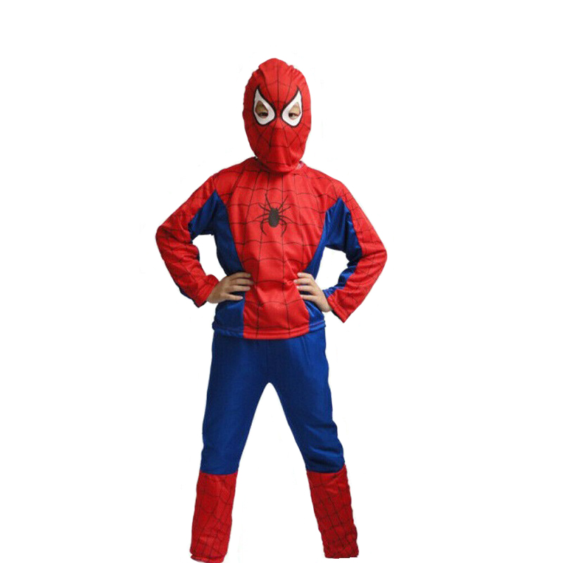 Halloween children's thin clothing performance cloak Superman Batman Spiderman clothes suit anime COS performance