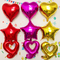 10 inch aluminum film five-pointed star balloon Wedding birthday party wedding room wedding decoration heart-shaped love aluminum foil balloon