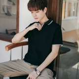 Летняя однотонная футболка polo, футболка с коротким рукавом, летняя одежда