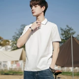 Летняя однотонная футболка polo, футболка с коротким рукавом, летняя одежда