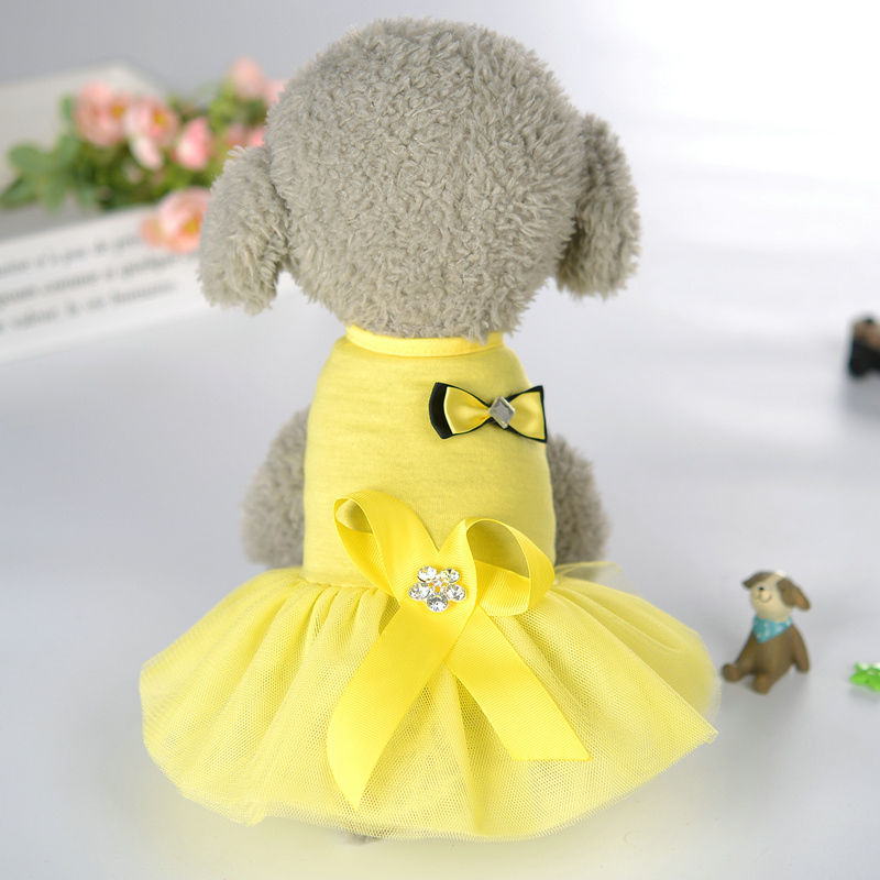 Công chúa chó quần áo mỏng phần váy con chó mùa xuân và mùa hè quần áo nhỏ Teddy chó quần áo mèo hơn gấu quần áo thú cưng - Quần áo & phụ kiện thú cưng áo cho mèo chó