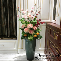 Jingdezhen floor-to-ceiling large vase simulation floral set Living room hotel clubhouse decoration ornaments crafts flower arrangement