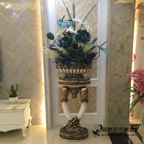 European-style retro floor-to-ceiling large vase set Home decoration decoration flower arrangement living room jewelry decoration flower crafts