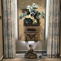 European-style American floor-to-ceiling large vase simulation floral set flower arrangement living room entrance decoration flower decoration Home accessories