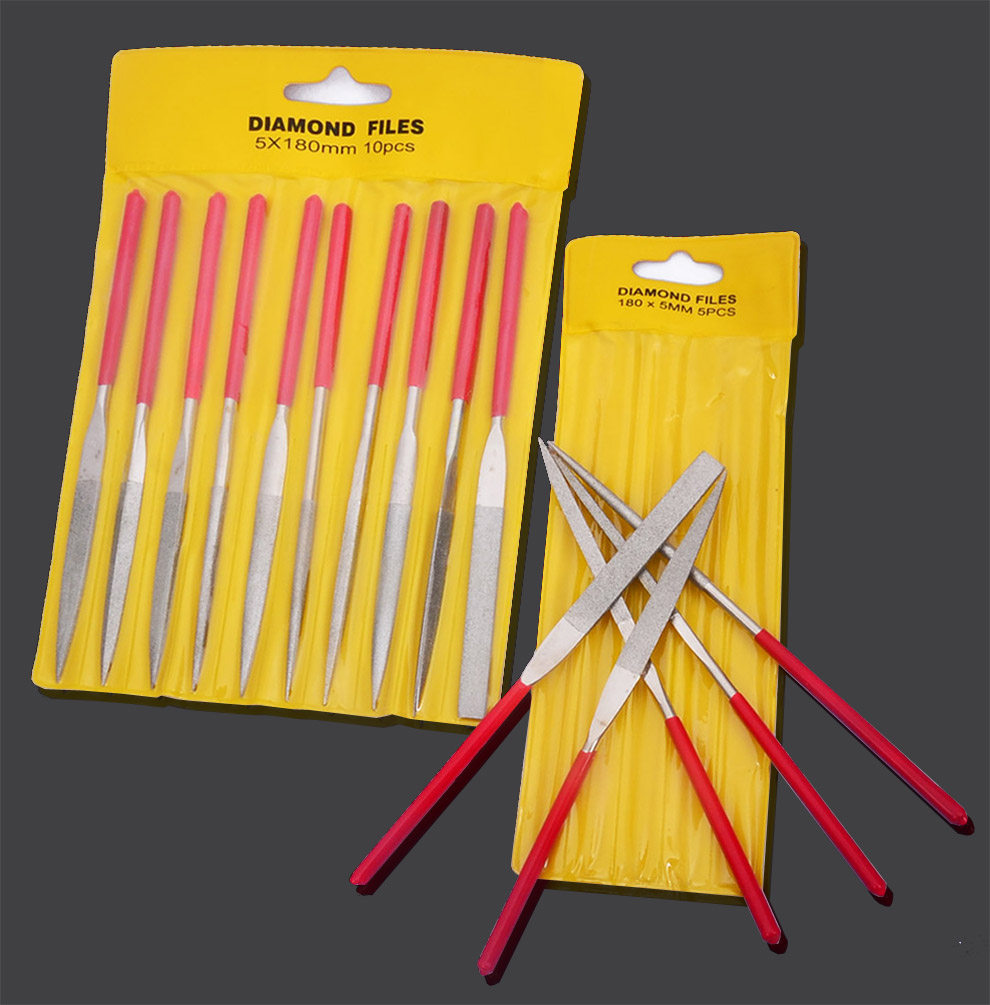 Upper carpenter diamond file, plastic steel file, triangular semicircle flat head flat file, square file woodworking assorted file