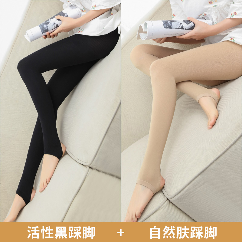 Womens thịt màu Lori phụ nữ thậm chí pantyhose mùa xuân và mùa thu mà không cần nhung chống trượt sáng dầu nhảy vớ mỏng cao nảy trượt lụa hình.