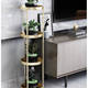 Nordic light Luxury iron flower stand ຫ້ອງຮັບແຂກທີ່ທັນສະ ໄໝ ໂຕະດອກໄມ້ປະດັບຢູ່ຂ້າງຕູ້ໂທລະທັດຊັ້ນວາງດອກໄມ້ຢືນ rack ເກັບຮັກສາຫຼາຍຊັ້ນ