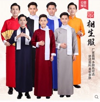 Chinese style cross talk gown robe horse coat Republic of China Chinese best man storybook Allegro performance costume men