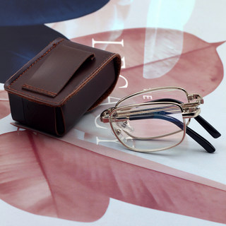 High-Definition Foldableing Tempered Glass Reading Glasses for Middle-Aged and Elderly Men, Ultra-Light, Fashionable, Women's Wear-Resistant, Anti-Scratch, Waist-Hanging, Presbyopia