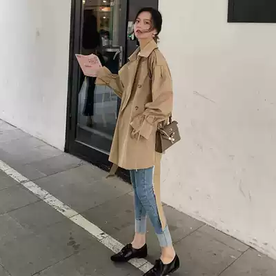 claudie pasey windbreaker women's new Korean temperament medium and long version of the small waist all-match casual jacket