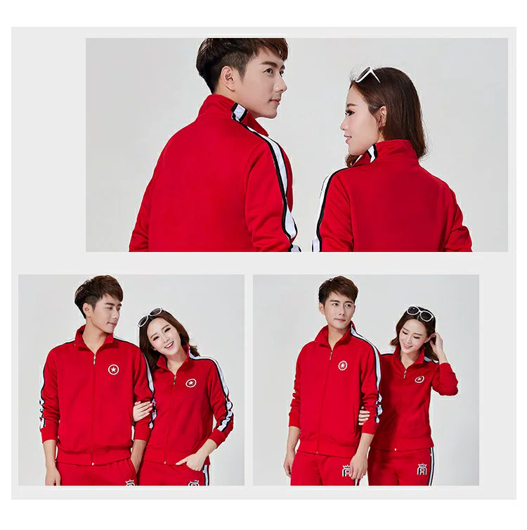 Bộ đồ thể thao trung niên Jinguan phù hợp với bộ đồ thể thao khiêu vũ vuông Jiamusi phù hợp với phụ nữ nhóm mùa xuân và mùa thu nhóm mua quần áo - Thể thao sau