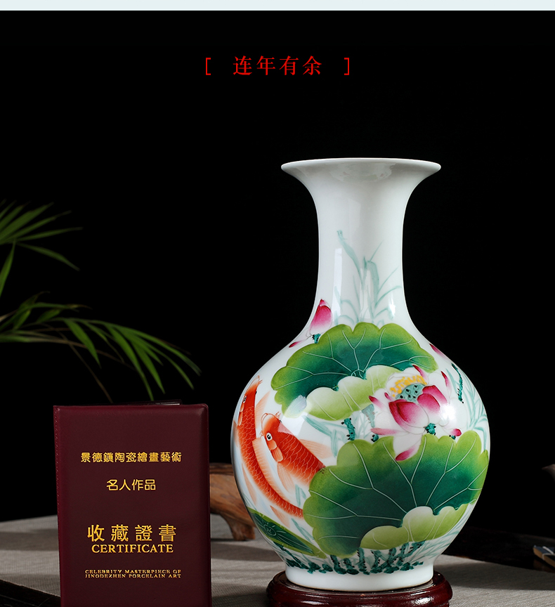 Jingdezhen ceramics by hand vase furnishing articles hand - made dried flower arranging flowers I and contracted sitting room decoration