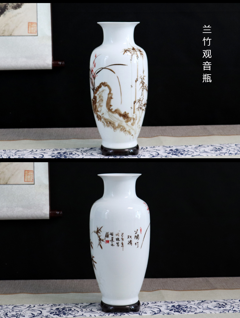 Chinese jingdezhen hand - made ceramics vase furnishing articles dried flower arranging flowers home sitting room adornment checking crafts