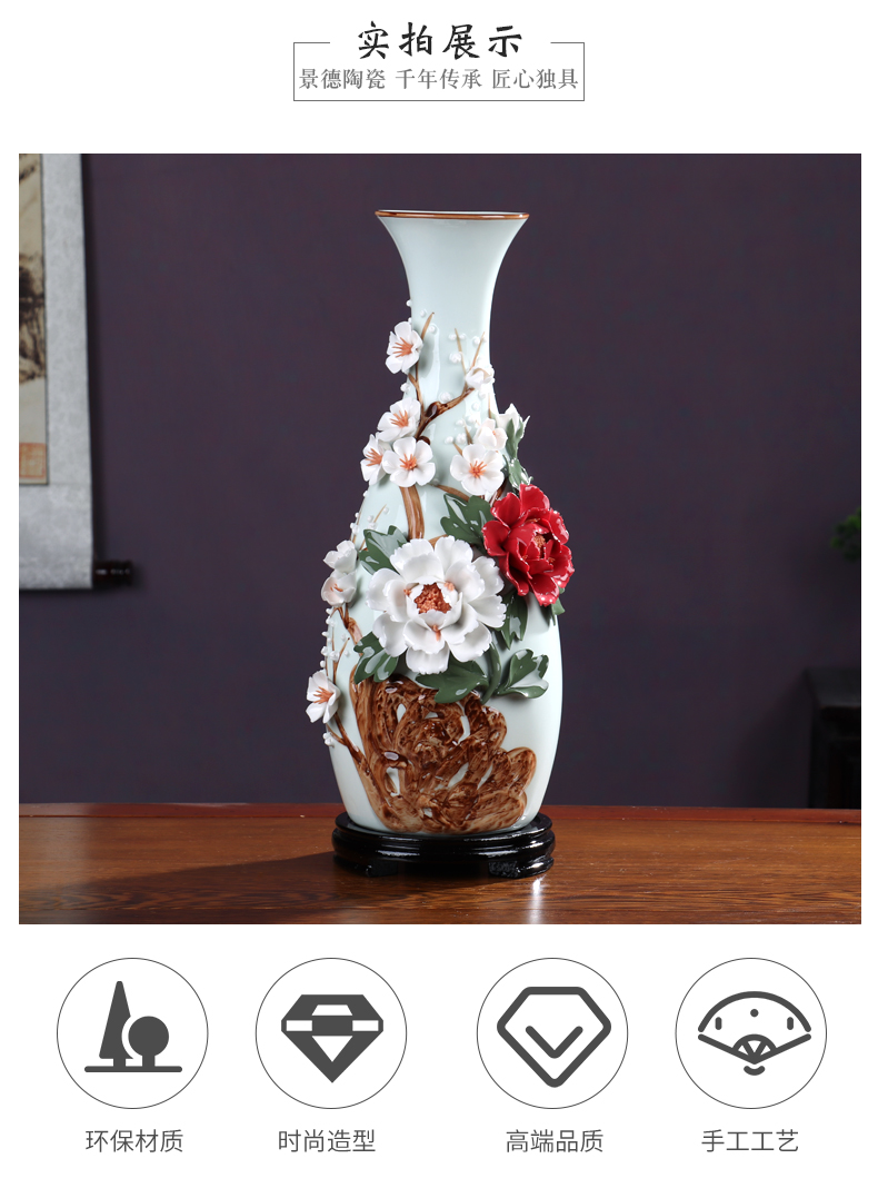 American light key-2 luxury high - grade household adornment ceramics vase continental dried flower arranging flowers sitting room porch place by hand