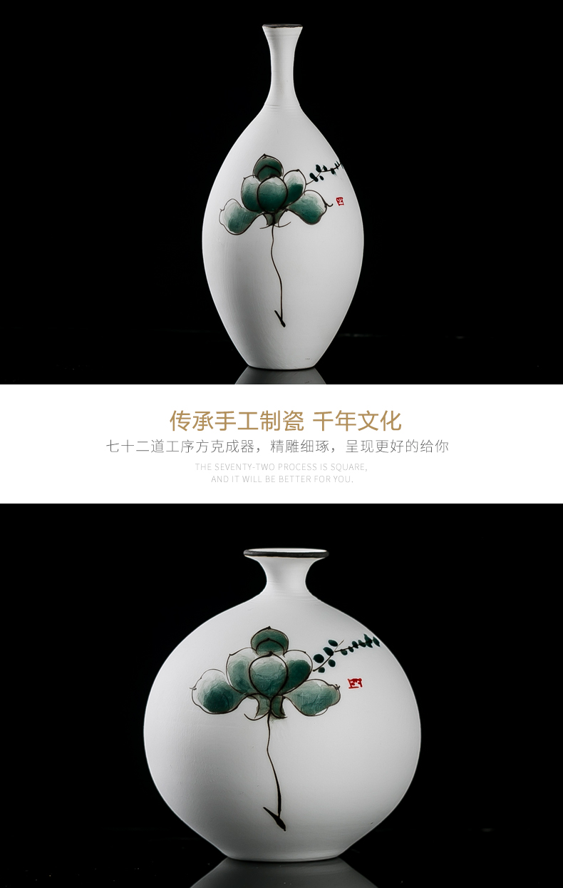 Jingdezhen hydroponic floret bottle ceramic fresh flower implement creative mini vase furnishing articles flower arranging special offer a clearance in the living room