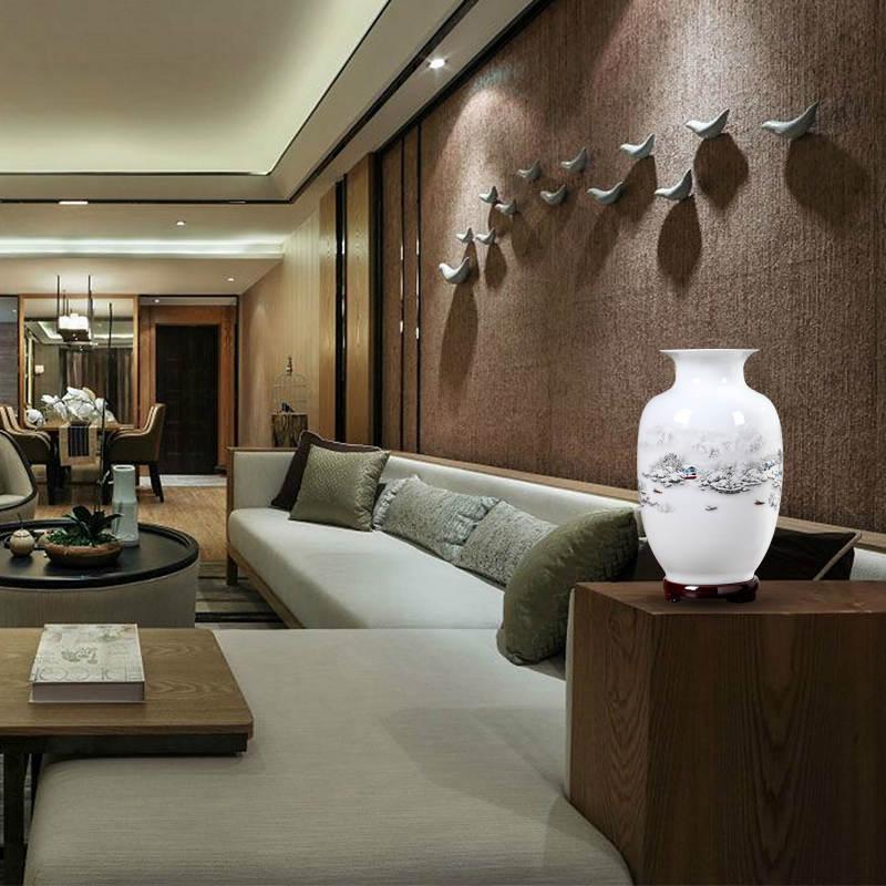 Clearance flower ware jingdezhen ceramics vase furnishing articles dried flower arranging flowers I and contracted sitting room creative decorations
