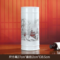 Бамбуковая труба бутылка снежного пейзажа