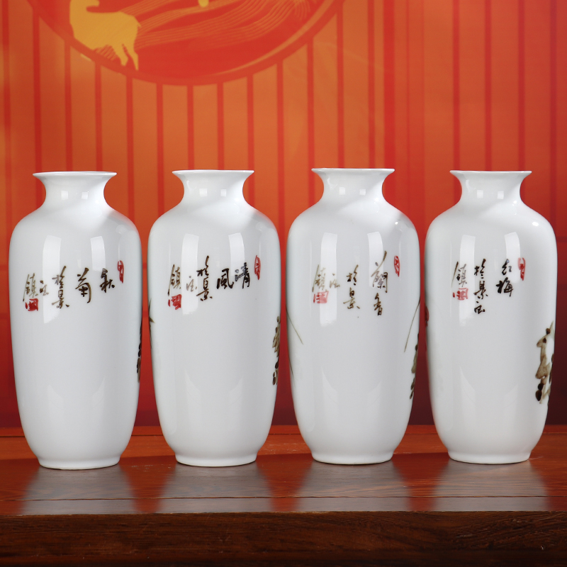 Bottle name plum by furnishing articles sitting room flower arrangement of jingdezhen ceramics decoration hand - made creative gifts