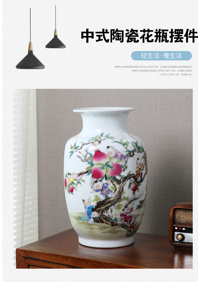 European medium handicraft decoration porcelain ceramic vase household act the role ofing is tasted, the living room floor vase restoring ancient ways furnishing articles