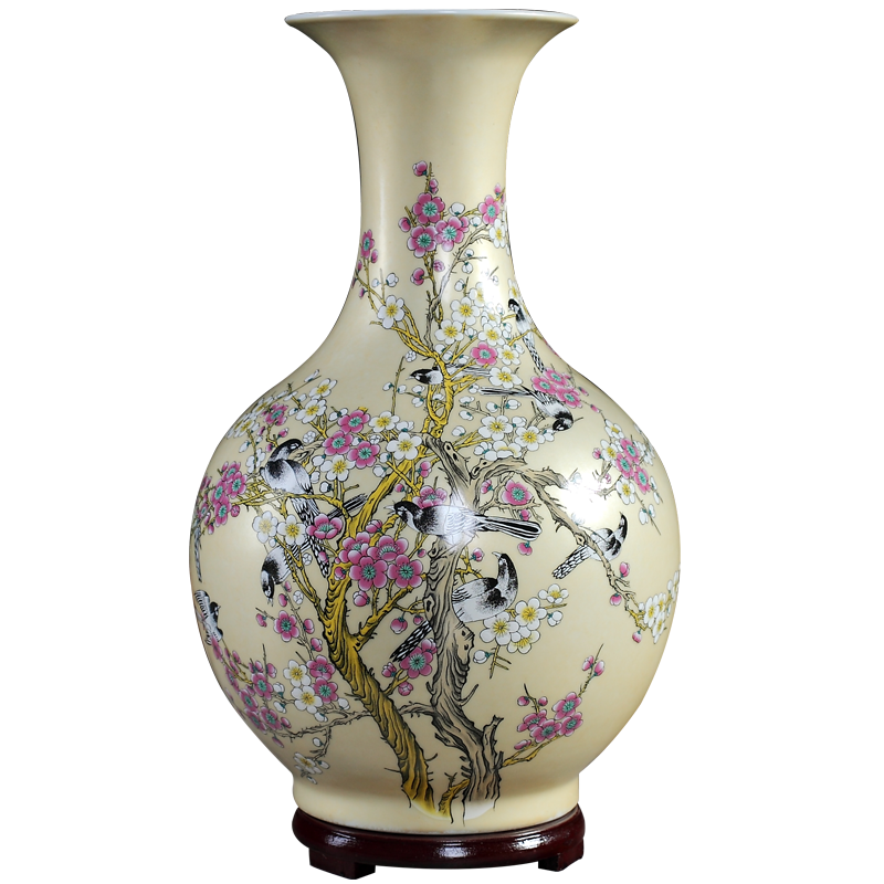 Pastel jingdezhen ceramics, vases, flower arranging dried flowers hotel office furnishing articles, the sitting room porch decoration