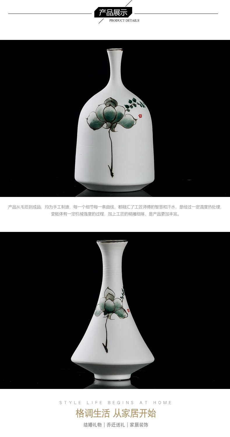 Jingdezhen hydroponic floret bottle ceramic fresh flower implement creative mini vase furnishing articles flower arranging special offer a clearance in the living room