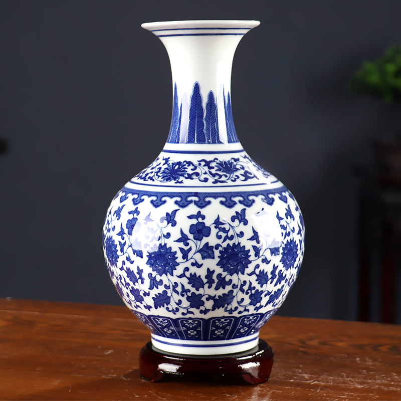青花瓷花瓶摆件客厅插花仿古小装饰工艺品景德镇陶瓷器新中式花器 实用礼物推荐 始料不及礼物网 青花瓷花瓶摆件客厅插花仿古小装饰工艺品景德镇陶瓷器新中式花器 实用礼物推荐 始料不及礼物网