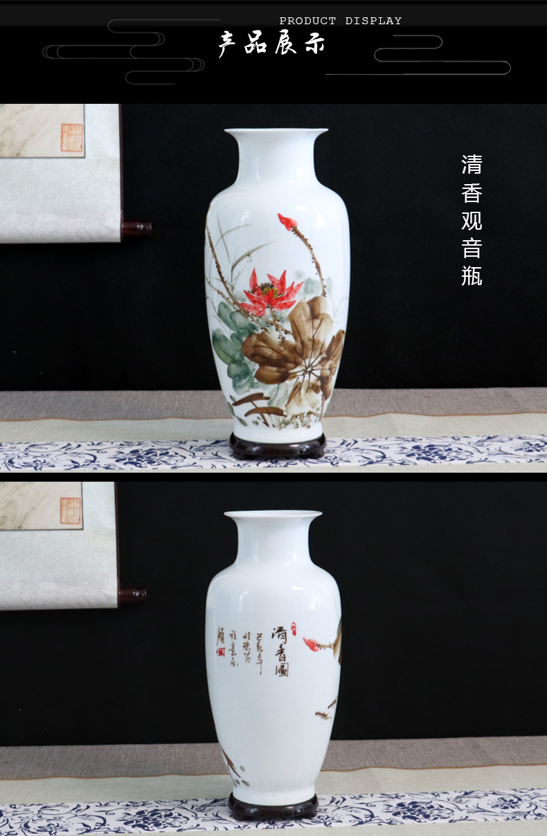 Chinese jingdezhen hand - made ceramics vase furnishing articles dried flower arranging flowers home sitting room adornment checking crafts